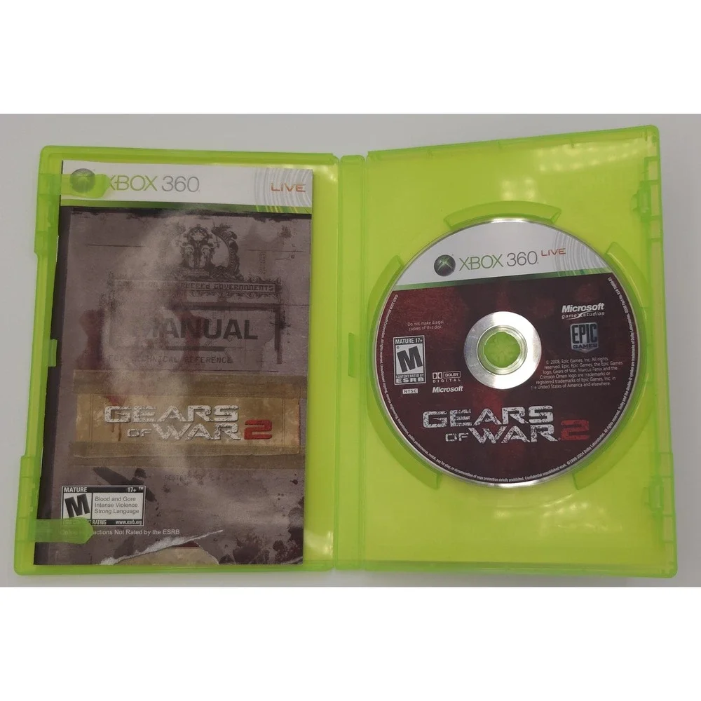 Gears of War 2 - Xbox 360 - Authentic CIB w/ Manual - Microsoft - Tested